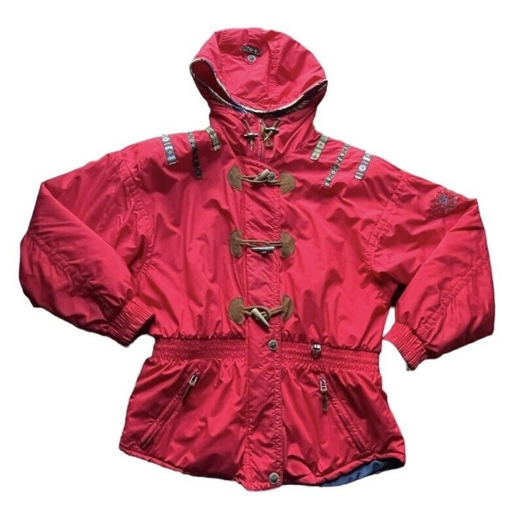 Obermeyer Thermolite Vintage Toggle Insulated Ski Winter Jacket Coat Red Size 12